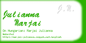 julianna marjai business card